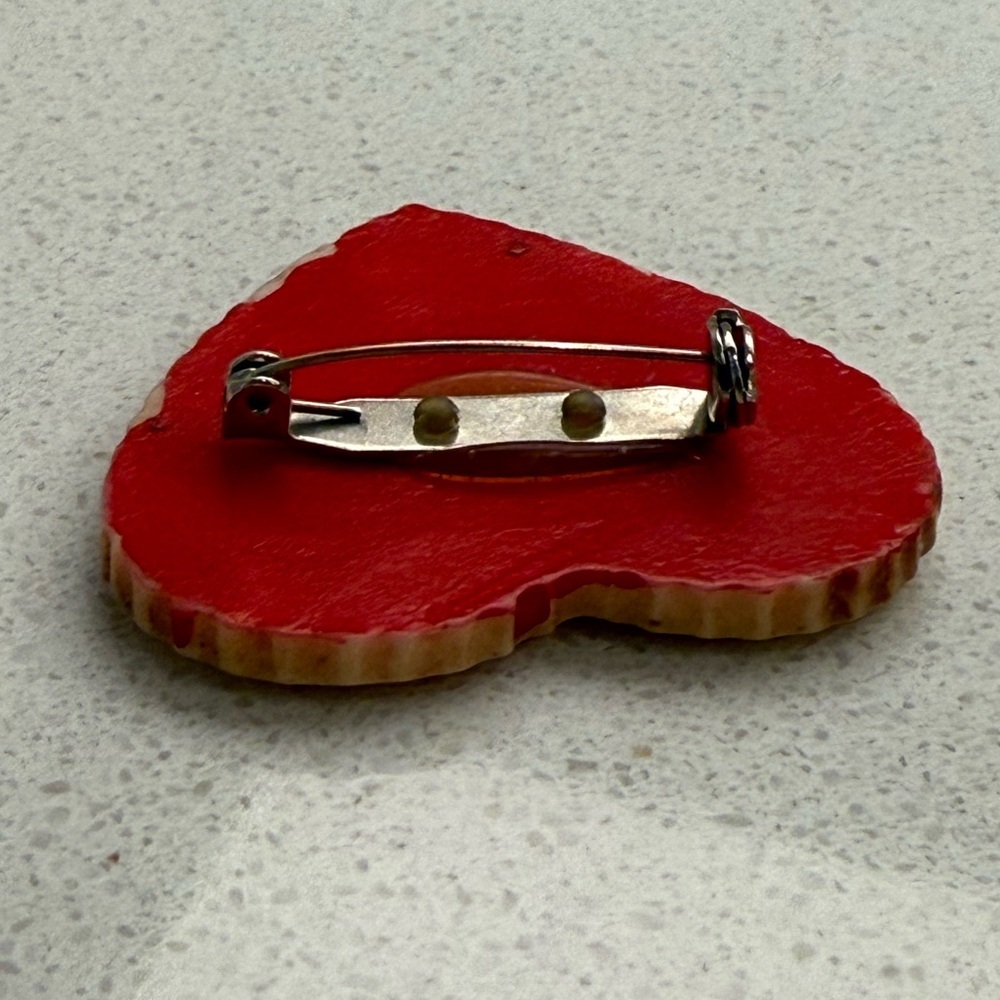 Vintage Heart Brooch Pin Valentine's Day - Picture 4 of 10